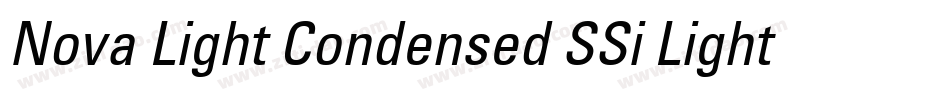 Nova Light Condensed SSi Light Condensed字体转换